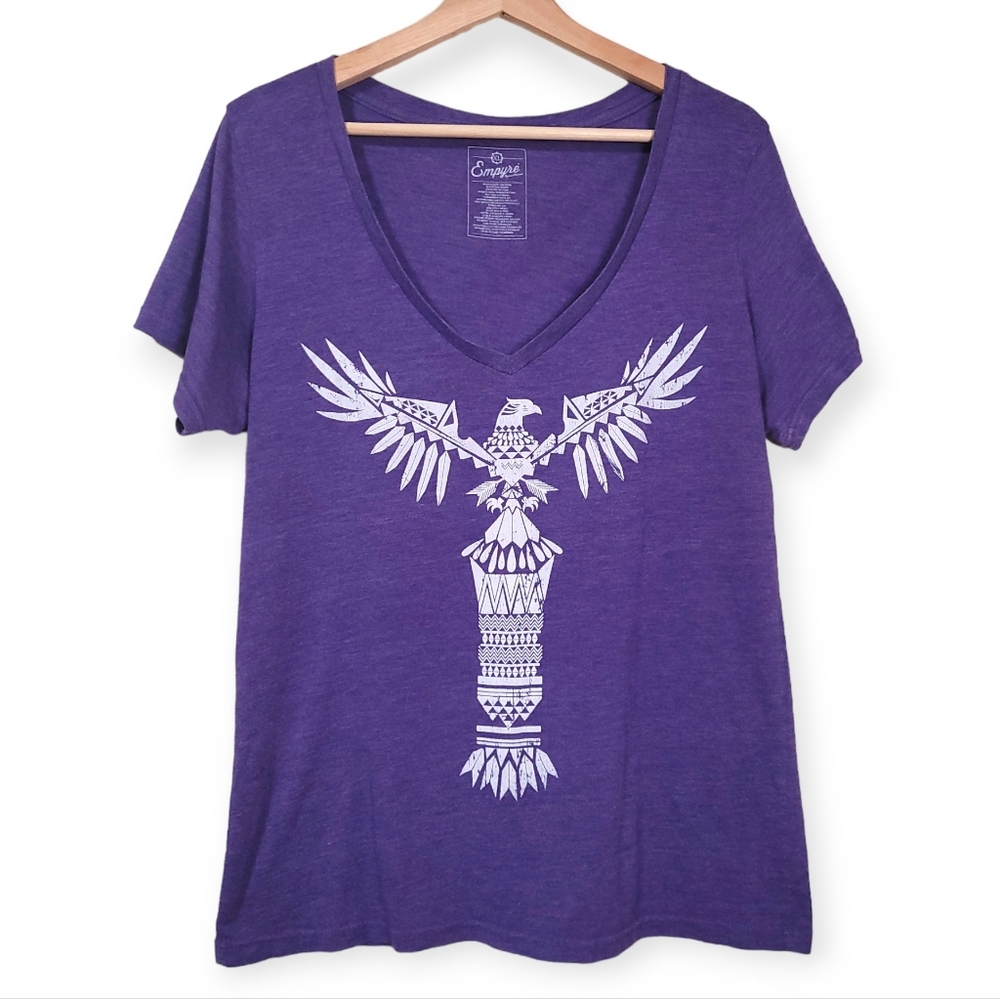 Empyre Purple Bird Totem Tribal Tee Shirt